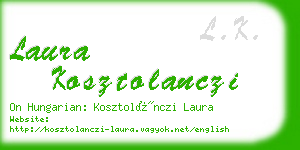 laura kosztolanczi business card